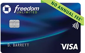 Chase Freedom Unlimited (Registered Trademark) credit card. NO ANNUAL FEE (dagger).